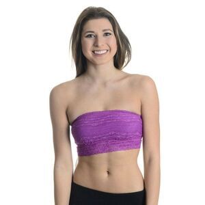 Free People Berry Lace Basic Bandeau Strapless XS